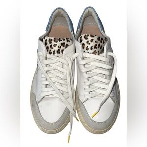 Axel Arigato White Sneakers with Leopard Detail